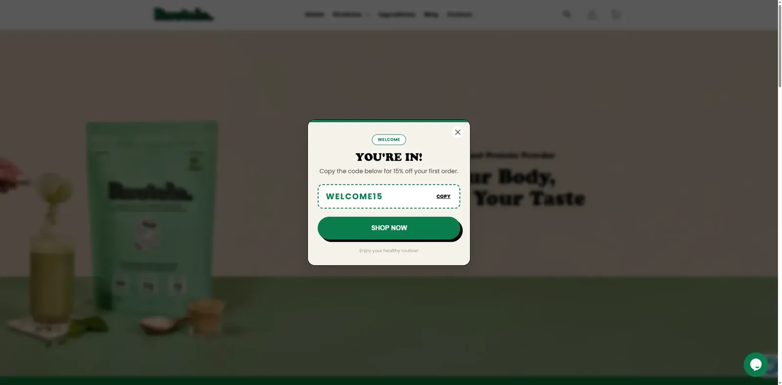 Subscription and promotion section